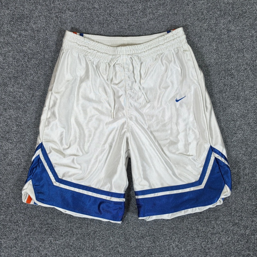 Y2K VTG Nike Sportswear Reversible Basketball Shorts White Blue Orange Mens M